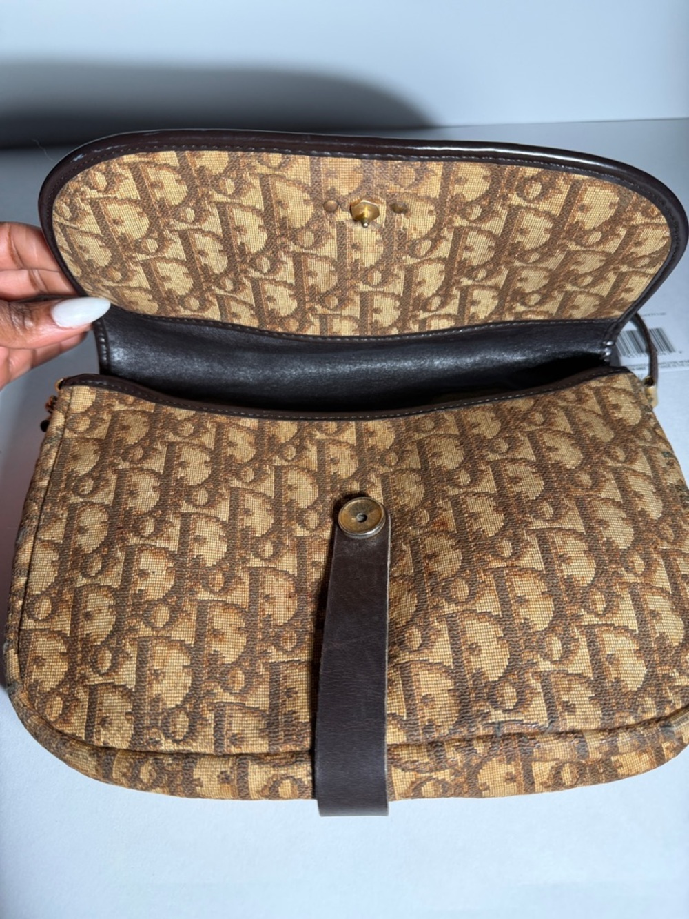 ✨ Christian Dior Trotter Canvas Shoulder Bag – Brown/Gold ✨ - Picture 17 of 17